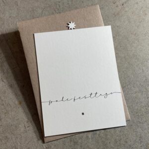postkarte mit ausgeschnittenem stern